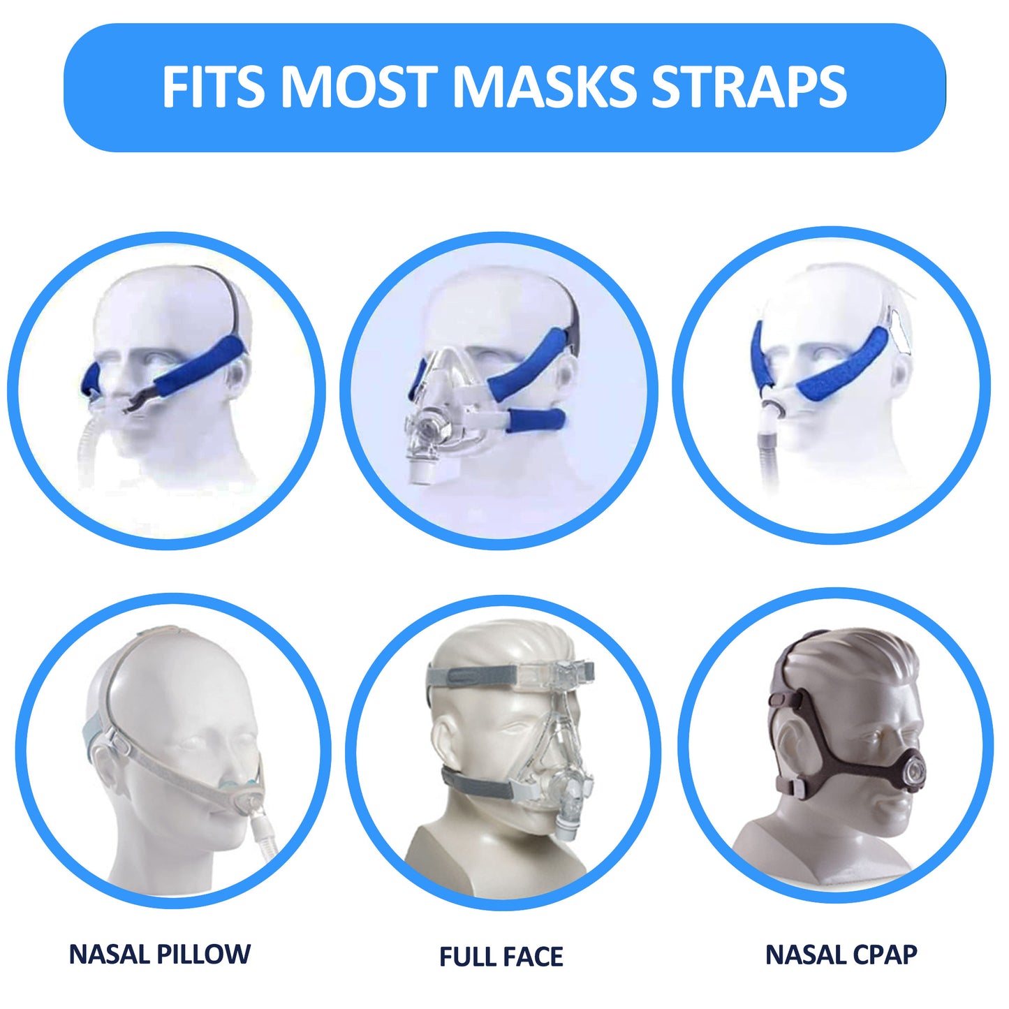 CPAP mask strap covers soft fleece 4 pack for better comfort