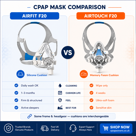 ResMed AirFit F20 vs AirTouch F20: Which CPAP Mask Is Right for You?