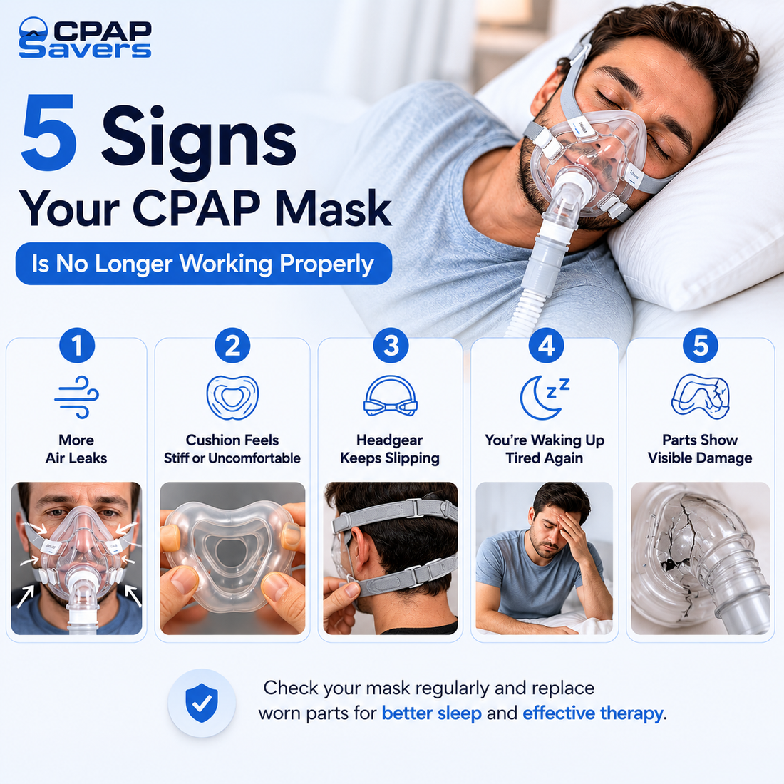 5 Signs Your CPAP Mask Is No Longer Working Properly