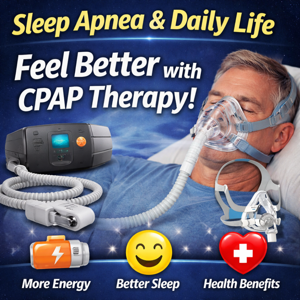 Sleep Apnea and Daily Life: How CPAP Therapy Helps You Feel Better