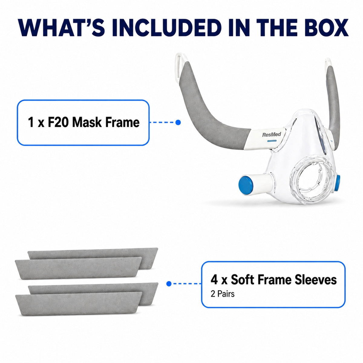 AirFit F20 Frame & Soft Sleeves – Compatible AirFit & AirTouch F20 Cushion