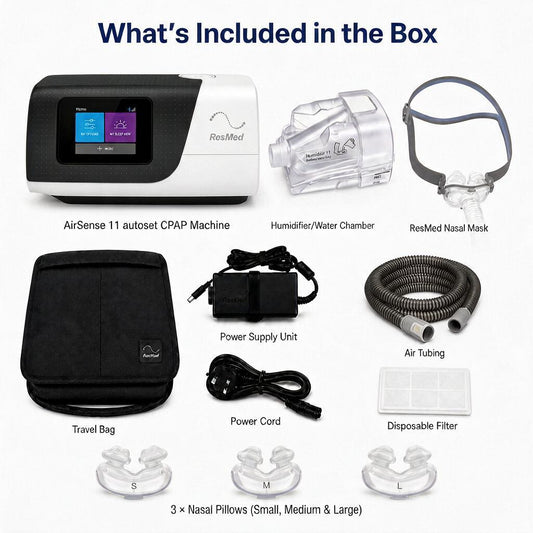 ResMed AirSense 11 AutoSet with AirFit P10, Humidifier & Heated Tube