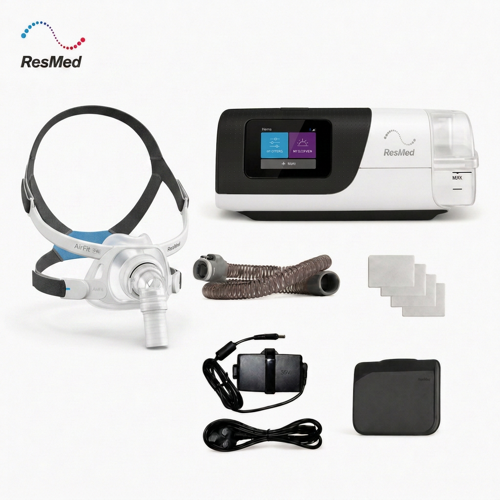 ResMed AirSense 11 AutoSet with AirFit F40 Mask, Humidifier & Heated Tube