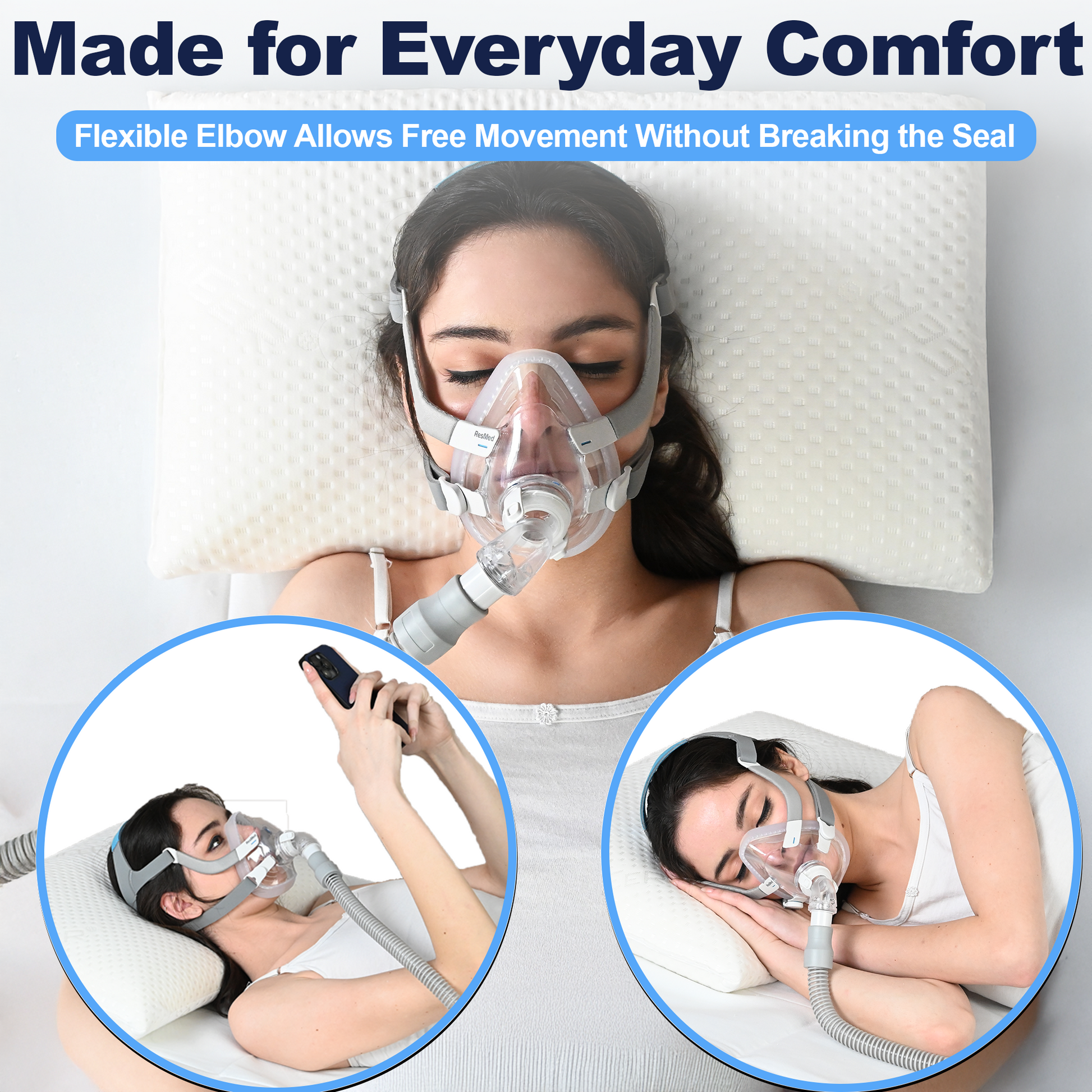 AirFit F20 F30 replacement elbow for full face mask tubing connection