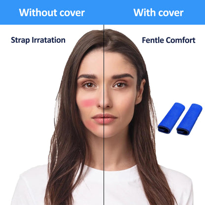 Fleece CPAP strap pads for mask headgear full face and nasal masks