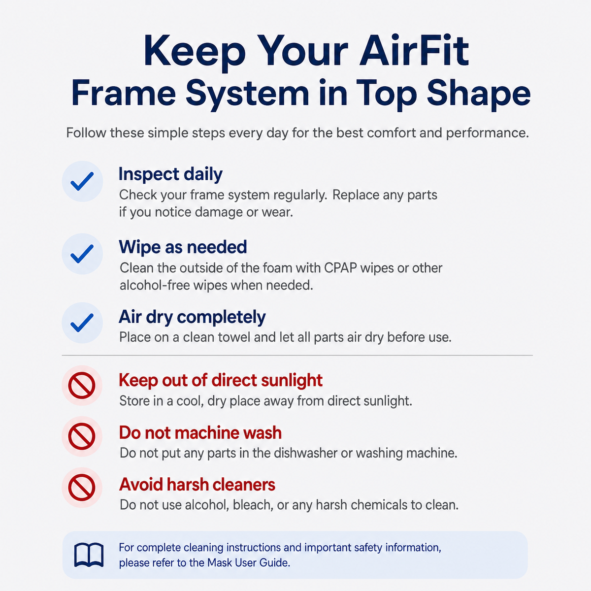 ResMed AirFit N20 Replacement Frame, Cushion, Elbow & Short Tube