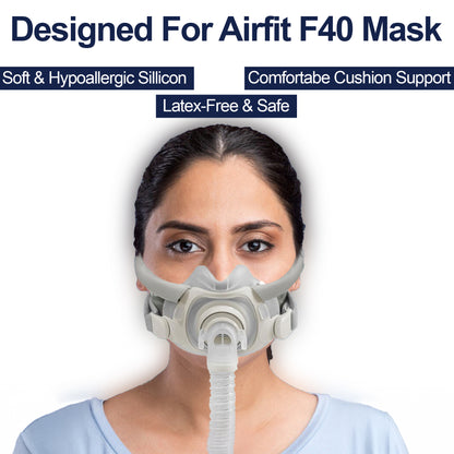 Replacement cushion and adjustable headgear for AirFit F40 CPAP mask