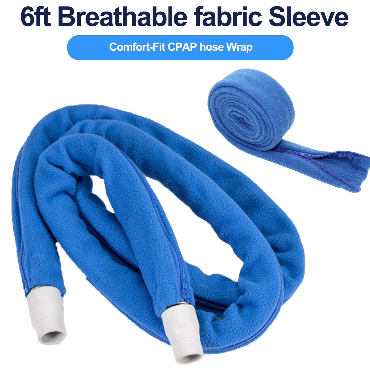 Universal CPAP hose cover soft fleece 6ft tubing protector