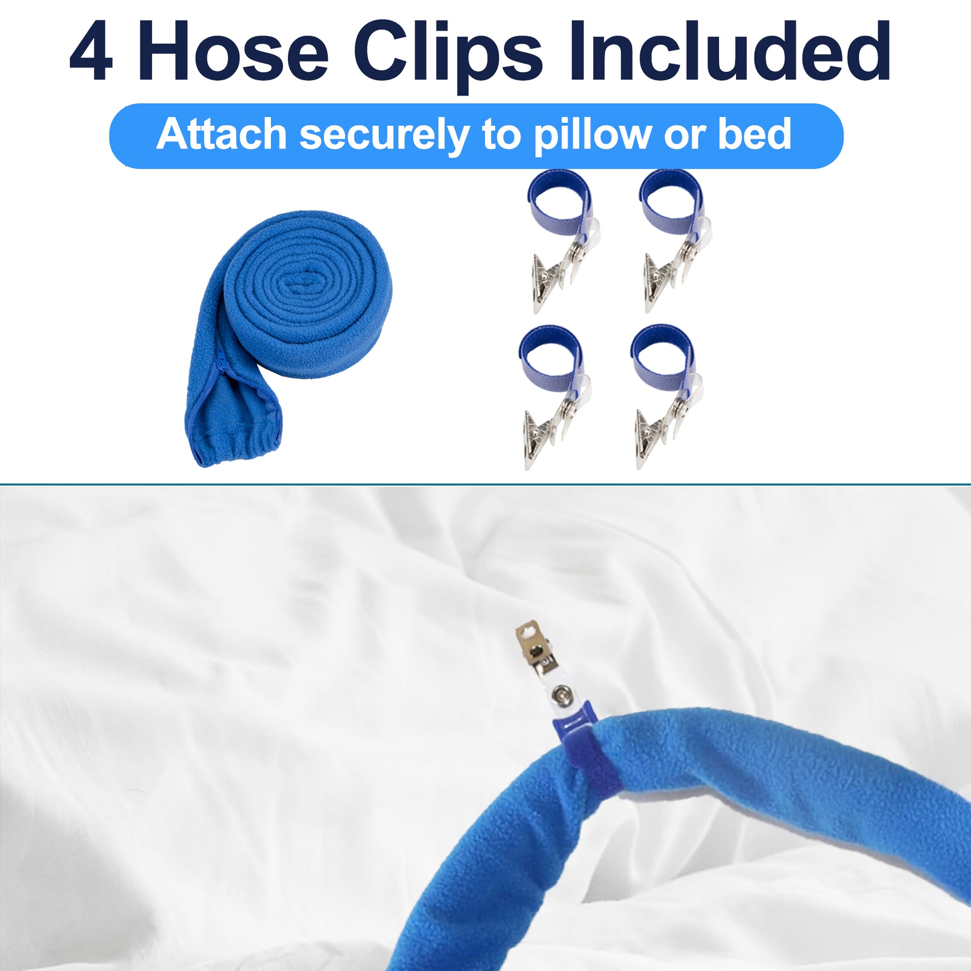 Soft fleece hose cover for CPAP tubing 6ft universal fit