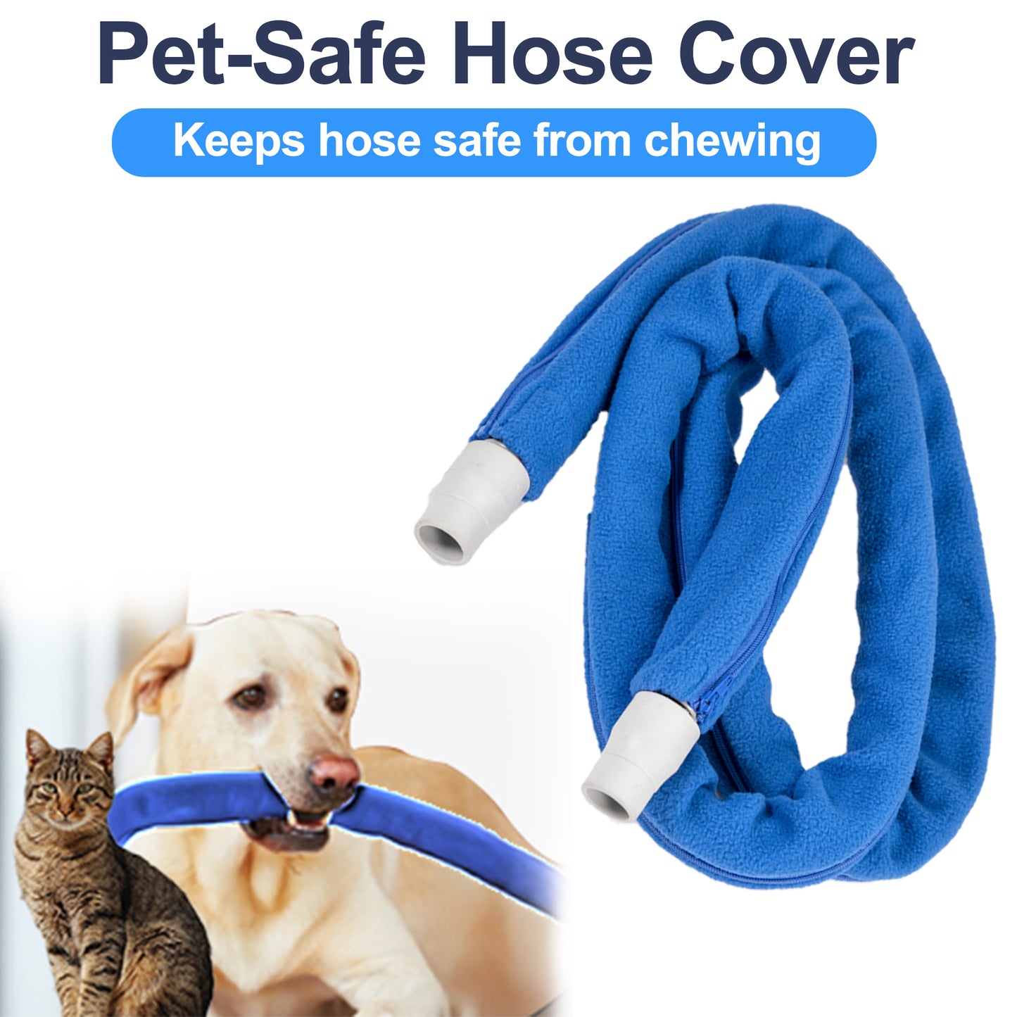 Soft fleece hose cover for CPAP tubing 6ft universal fit