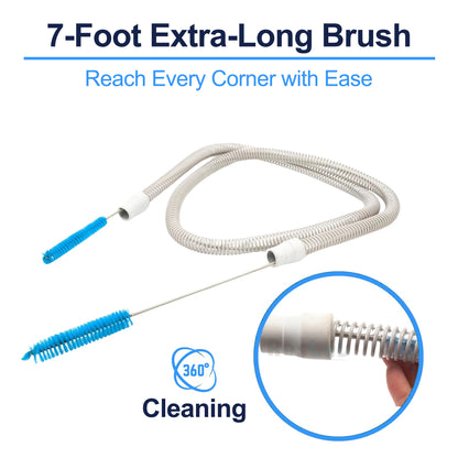 CPAP hose cleaning brush kit 7ft fits all hoses and masks