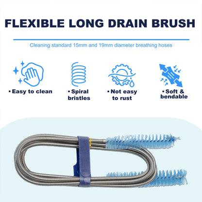 CPAP hose cleaning brush kit 7ft fits all hoses and masks