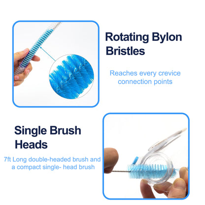 CPAP hose cleaning brush kit 7ft fits all hoses and masks