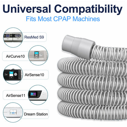 6ft universal CPAP hose tubing with 22mm rubber connectors