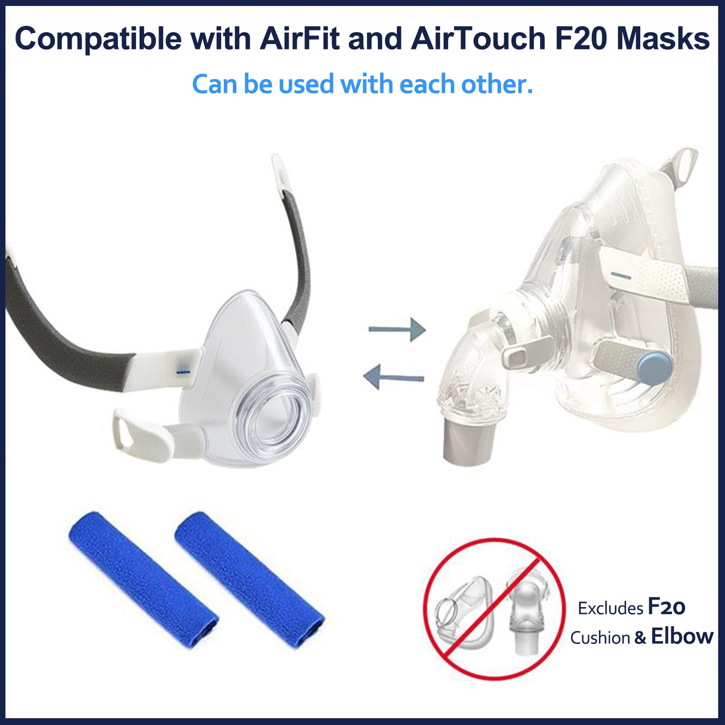 AirFit F20 replacement frame with magnetic clips and 2 frame covers