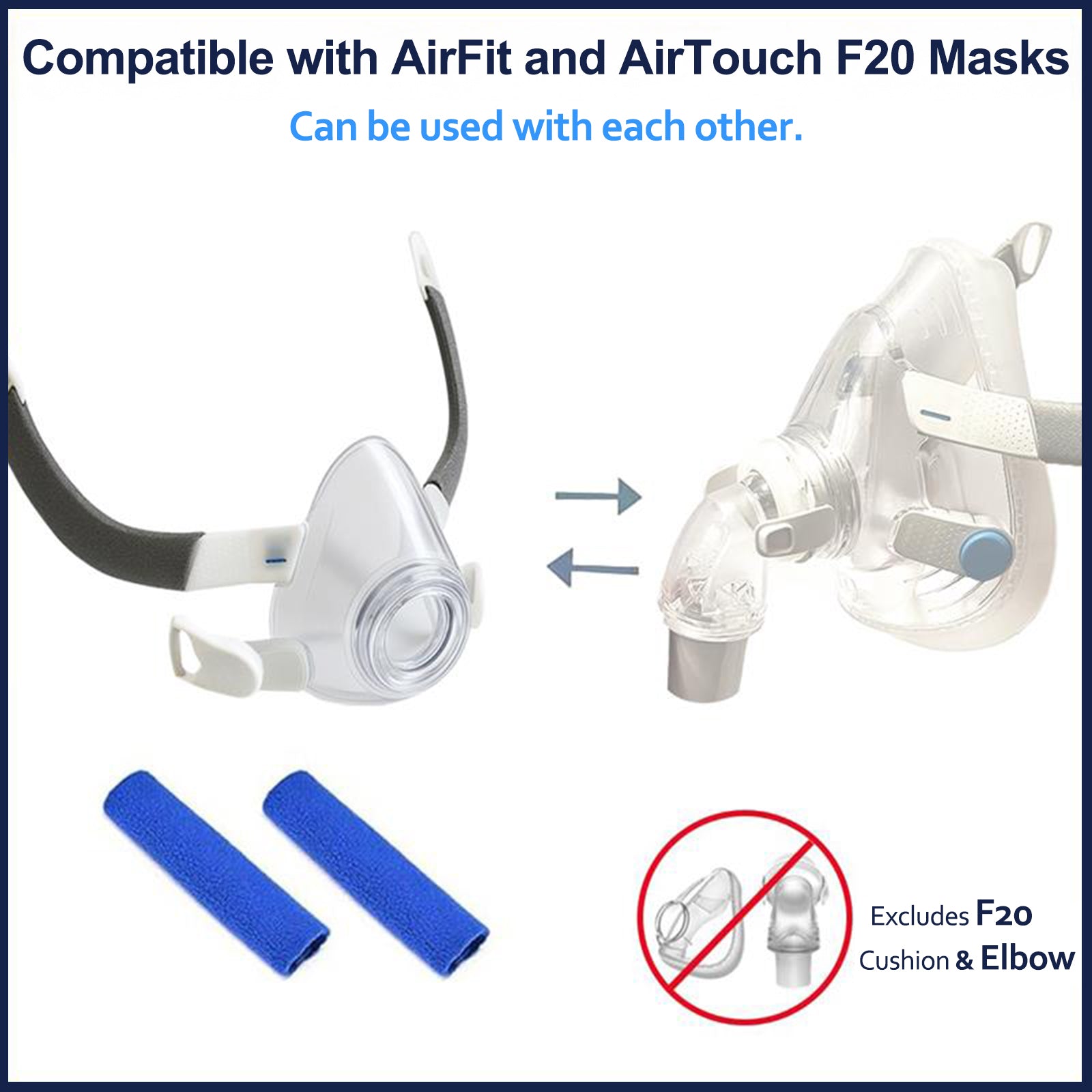 AirFit F20 replacement frame with magnetic clips and 2 frame covers