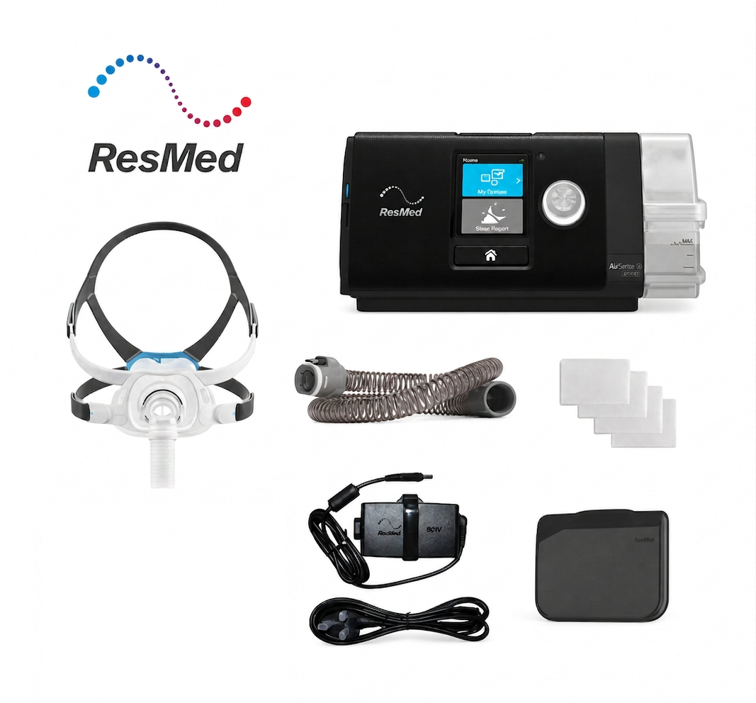 ResMed AirSense 10 AutoSet CPAP Machine with AirFit F40 Mask, Heated Humidifier & ClimateLineAir™ Heated Tube