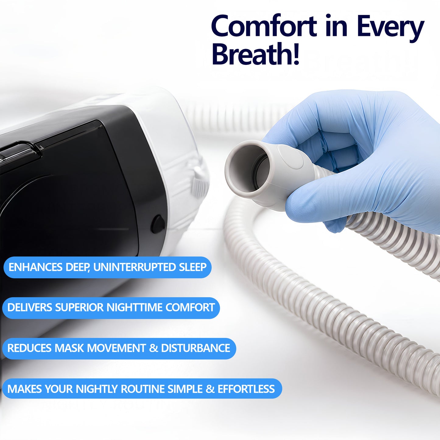 Resmed Slim Air Tube with Standard Airflow Systems – Lightweight Flexible Hose