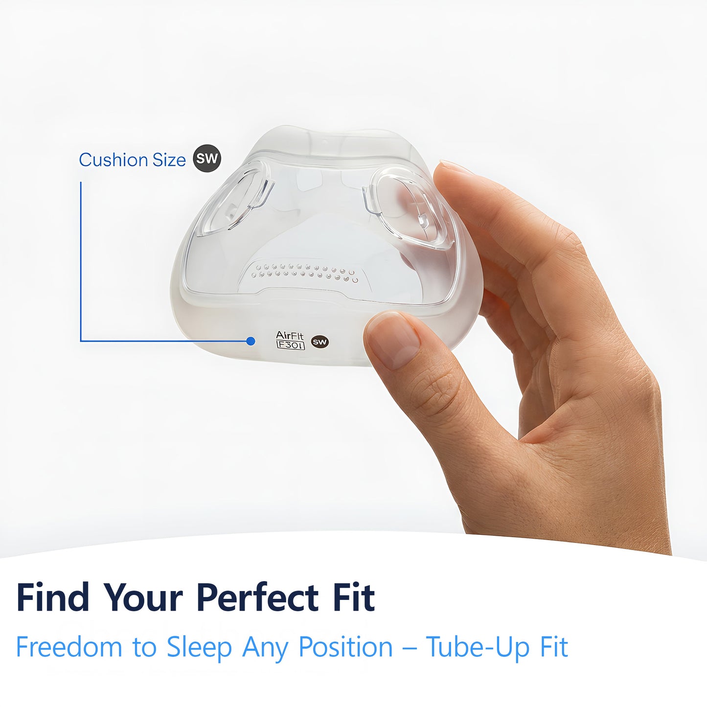 ResMed AirFit F30i Cushion – Soft Silicone, Comfortable & Secure Fit