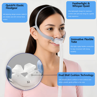 RESMED AirFit P10 Nasal Pillow CPAP Mask FitPack – Includes S/M/L Cushions