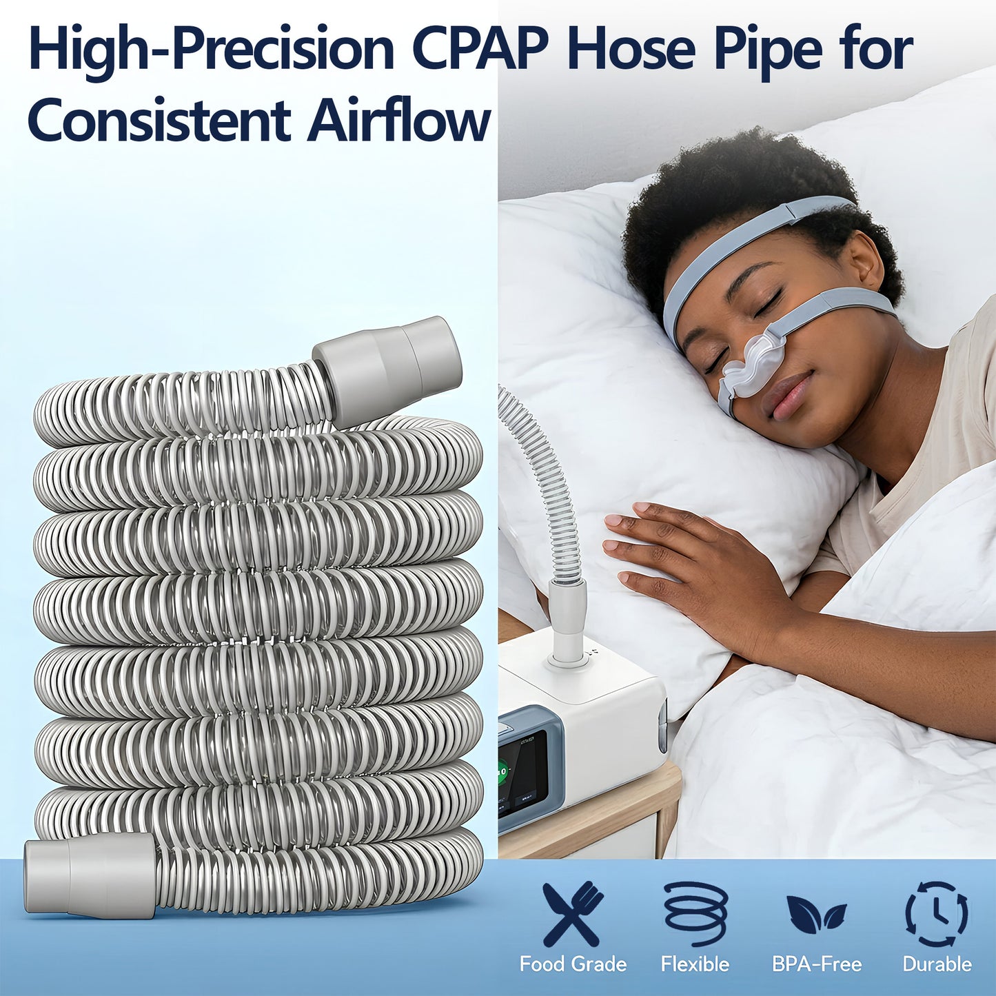 Resmed Slim Air Tube with Standard Airflow Systems – Lightweight Flexible Hose