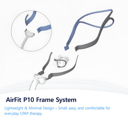 RESMED AirFit P10 Nasal Pillow CPAP Mask FitPack – Includes S/M/L Cushions