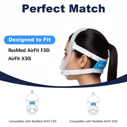 ResMed AirFit F30i & X30i Replacement Headgear – Adjustable Soft Strap