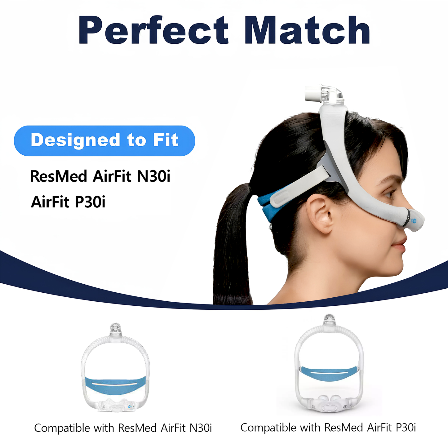 ResMed AirFit P30i Replacement Headgear Strap for AirFit N30i & P30i Systems
