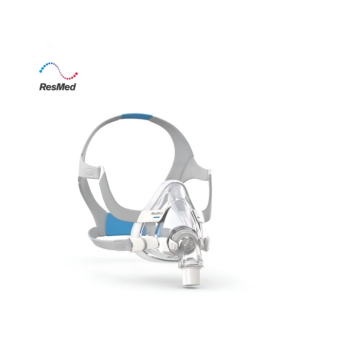 ResMed AirFit F20 Full Face CPAP Mask comfortable, quiet sleep therapy with a secure, leak-free fit.
