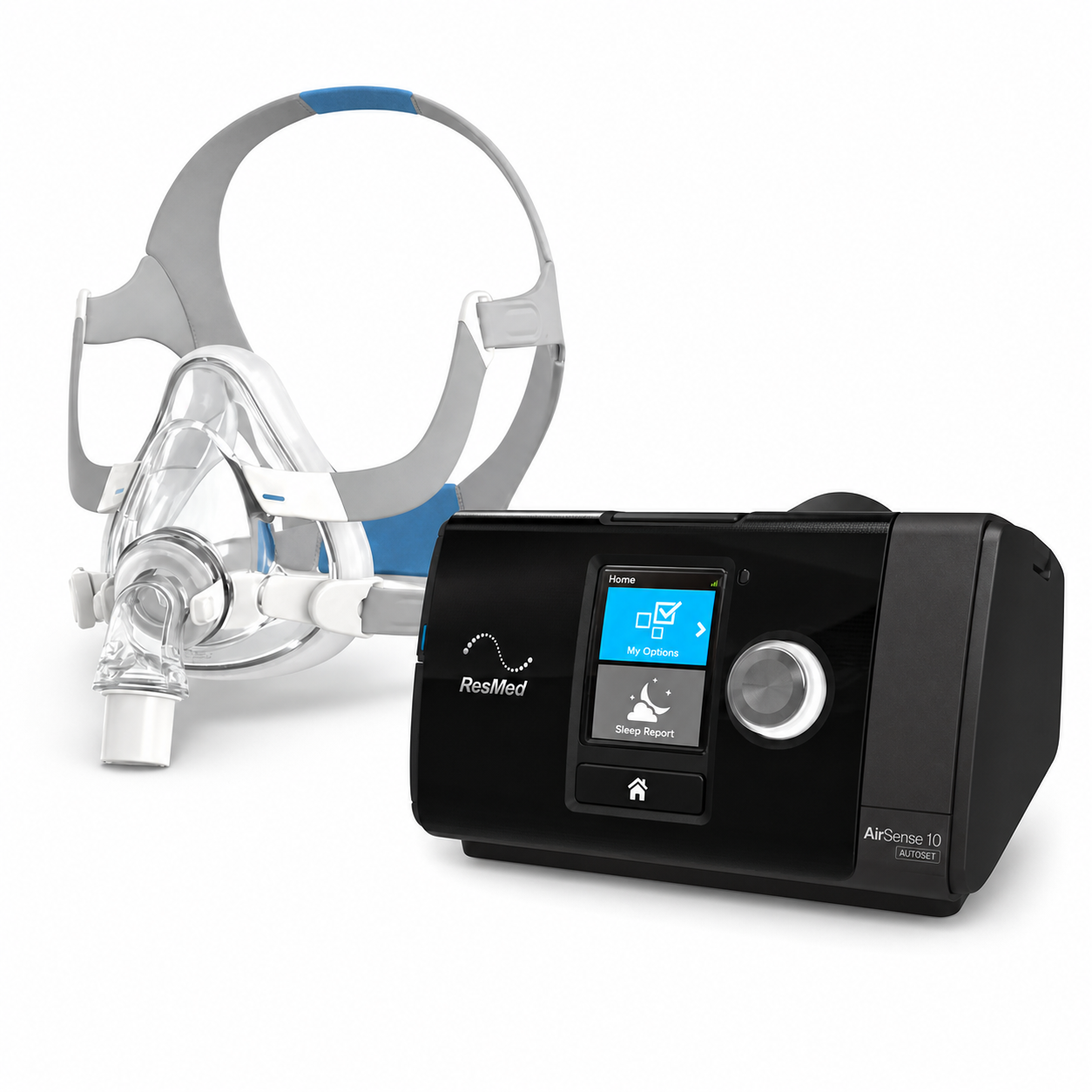 ResMed AirSense 10 Auto CPAP Machine with AirFit F20 Full Face Mask (Small)
