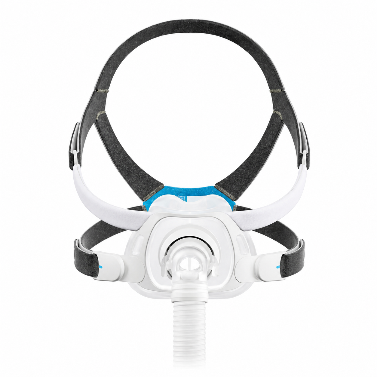 ResMed AirFit F40 Full Face CPAP Mask with silicone cushion, elbow, and adjustable headgear