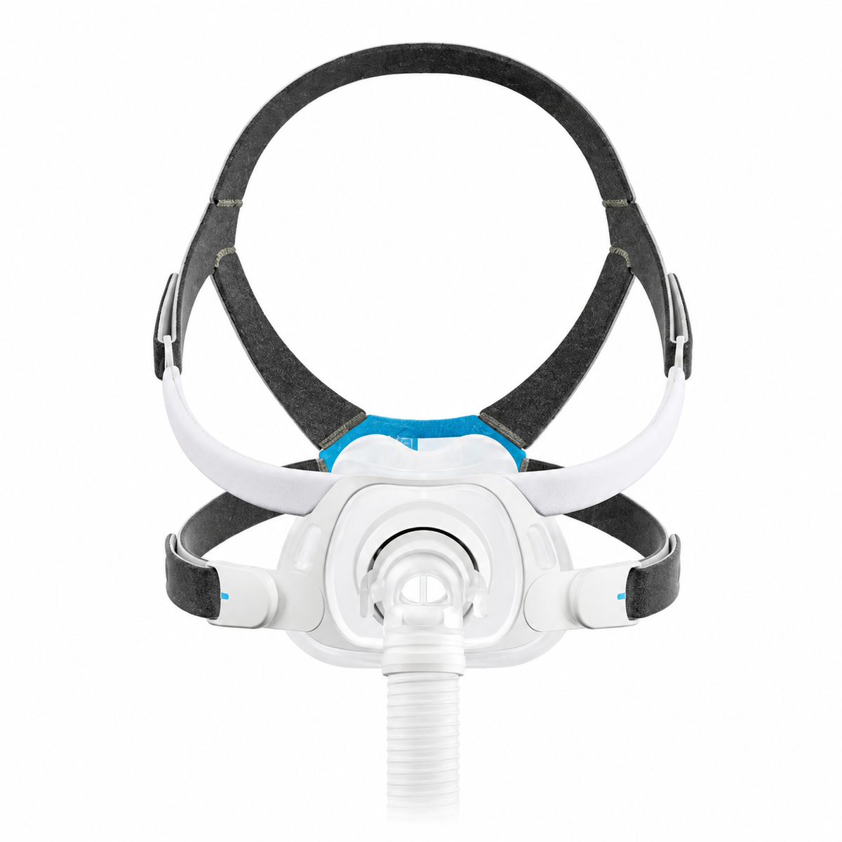 ResMed AirFit F40 Full Face CPAP Mask with silicone cushion, elbow, and adjustable headgear