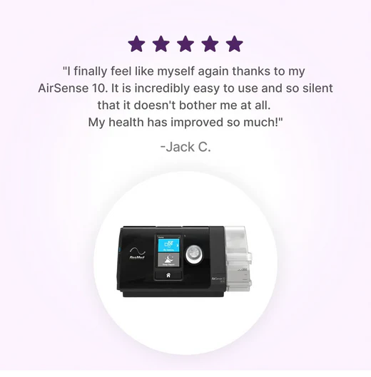 ResMed AirSense 10 AutoSet CPAP with AirFit F20 Mask, Heated Humidifier & ClimateLineAir Tube