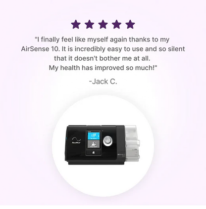 ResMed AirSense 10 AutoSet CPAP with AirFit F20 Mask, Heated Humidifier & ClimateLineAir Tube